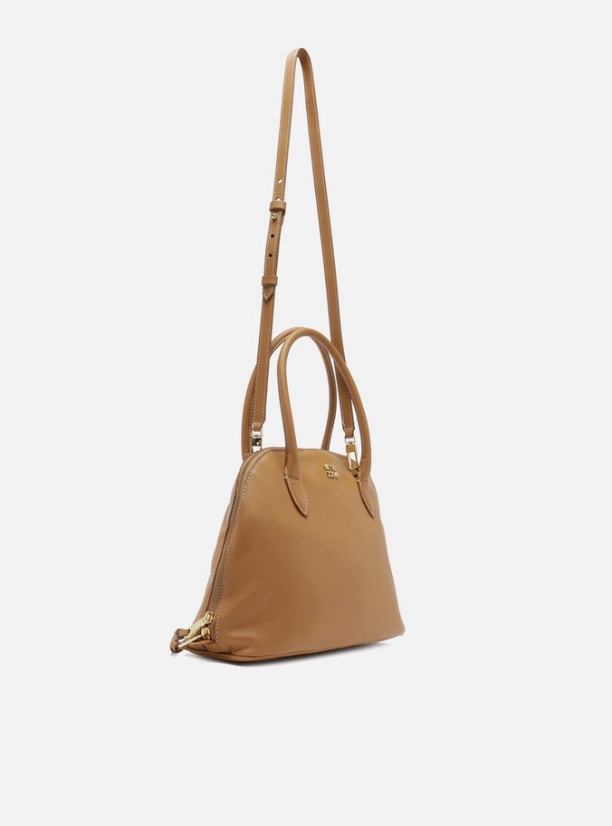 Bolsa Tote Marrom Couro Média Assinatura