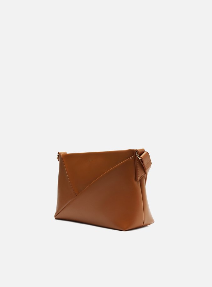 Bolsa Tiracolo Marrom Giorno Pequena Recortes