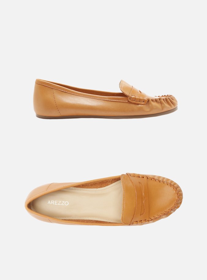 Mocassim Marrom Detalhe Franzido