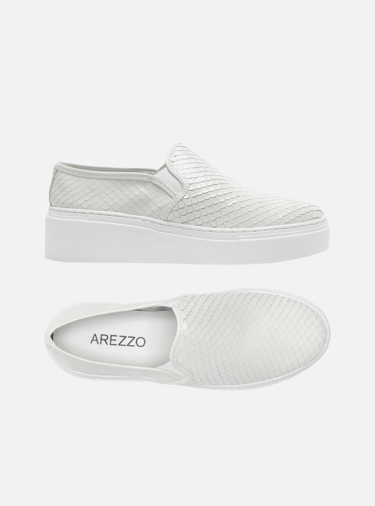 Slip On Branco Sola Alta Bico Redondo — foto 5