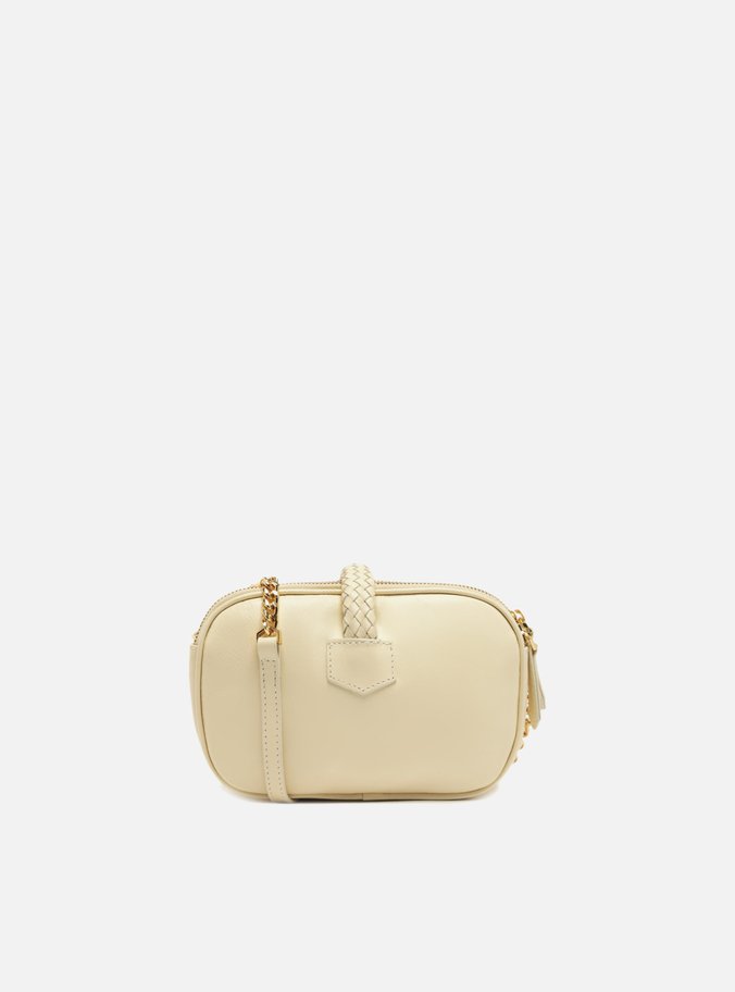 Tiracolo Off White Couro Pequena Tressê Lenny