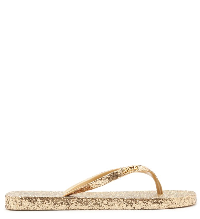 Chinelo Shine Metalizado Ouro