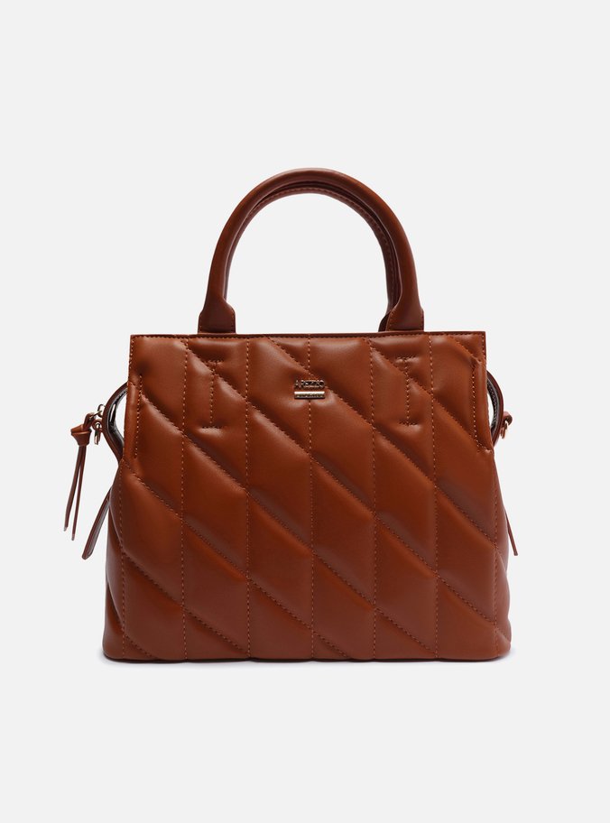 Bolsa Shopping Marrom Grande Costuras