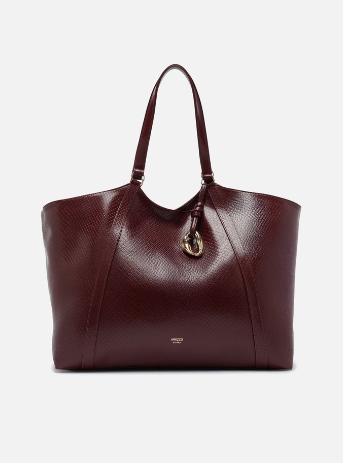 Bolsa Shopping Bordô Envernizada Grande