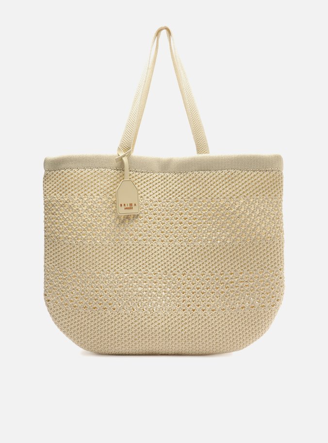 Bolsa Shopping Off-White Crochê Grande Camille