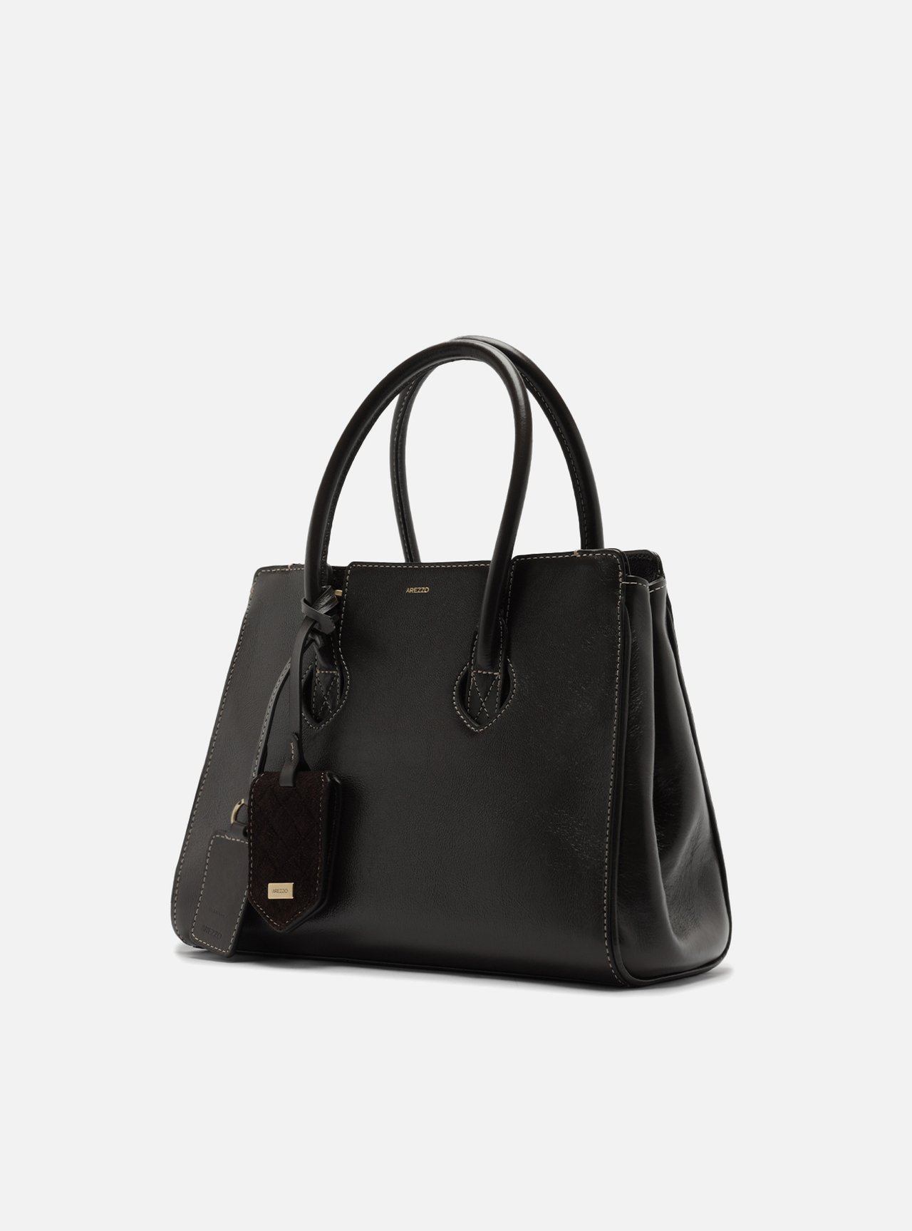 Bolsa Tote Marrom Couro Heritage Média — foto 2