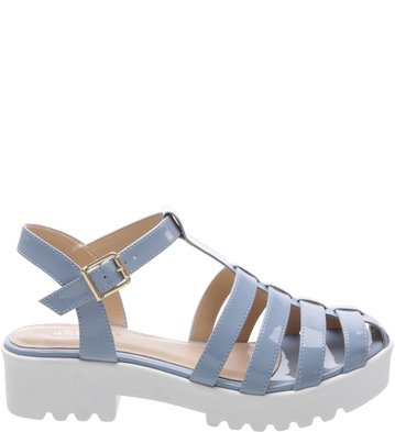 Sandália Tratorada Crystal-Blue
