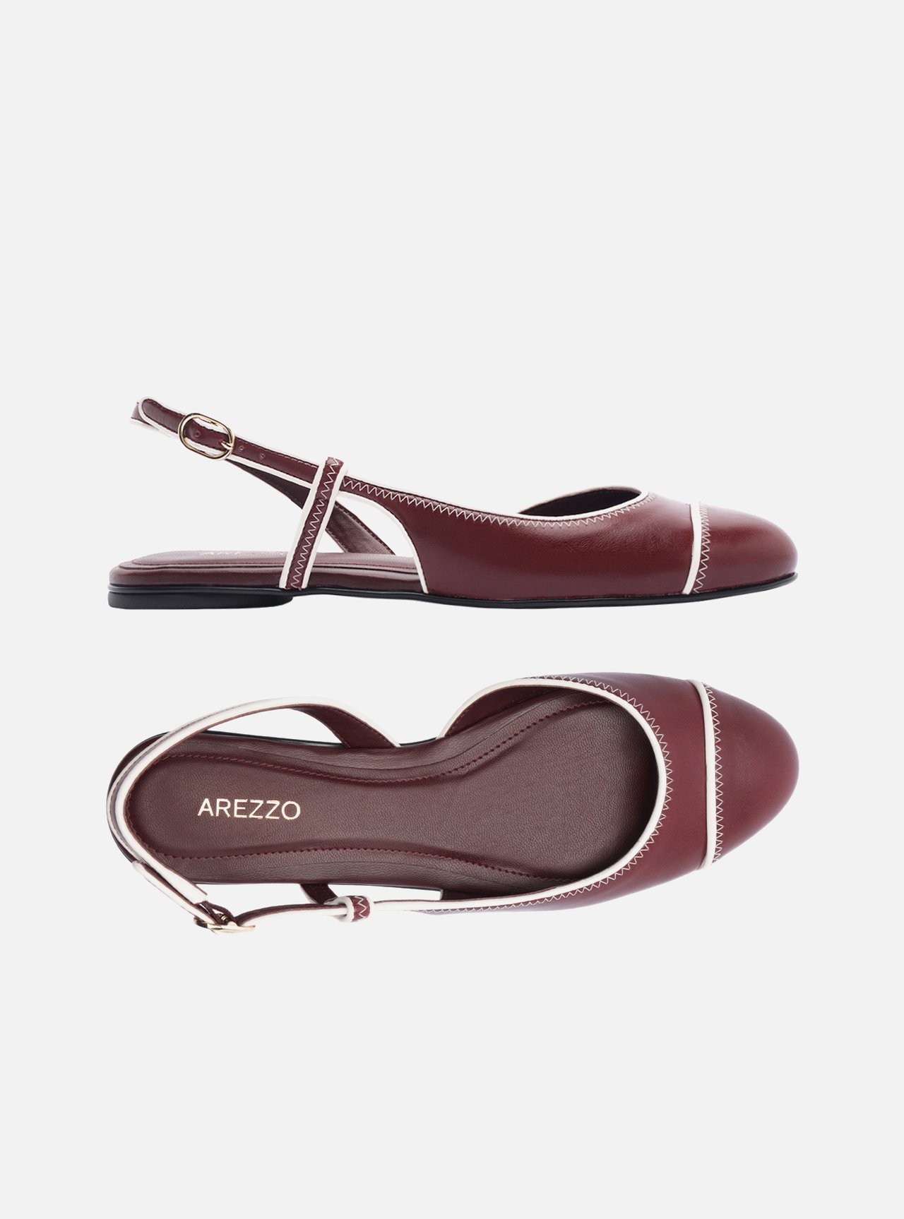 Sapatilha Vermelha Bico Redondo Fivela Slingback — foto 5