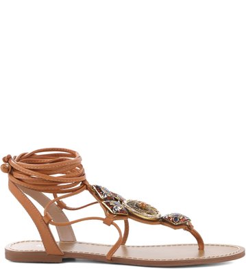 Rasteira Lace-up Boho Mel