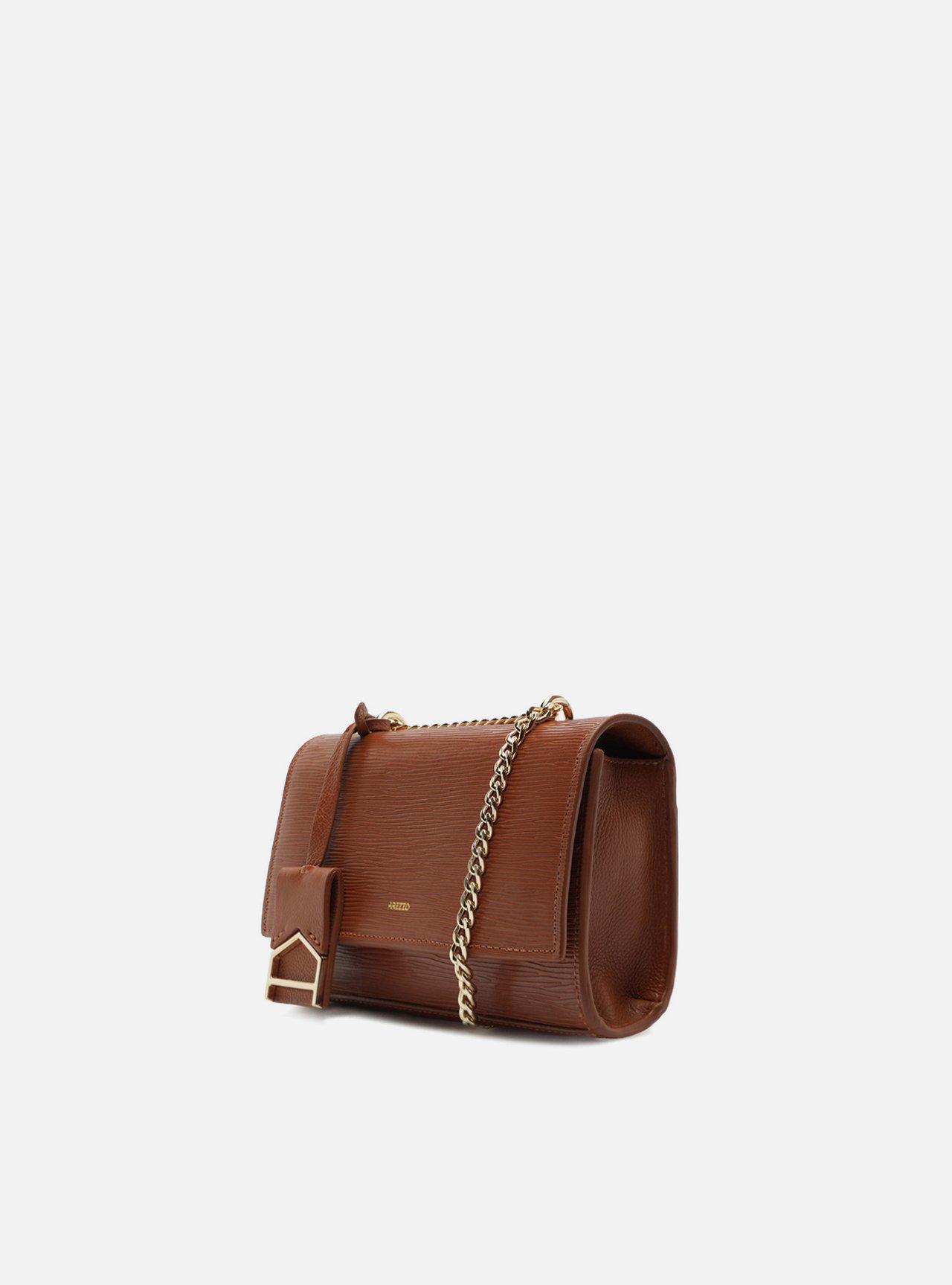 Bolsa Tiracolo Marrom Couro Abraccio Pequena — foto 2
