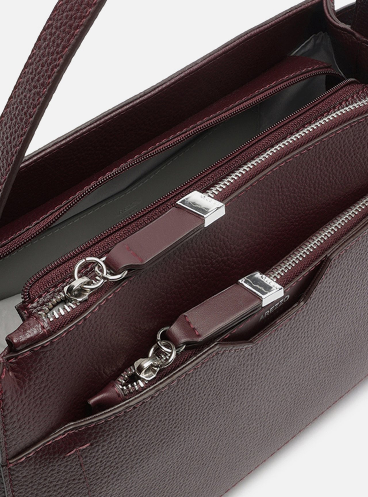 Bolsa Tote Vermelha Grande Metais — foto 4