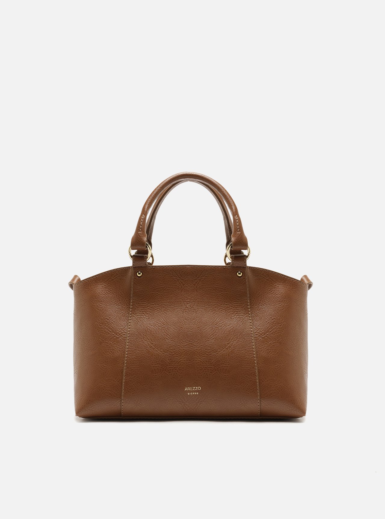 Bolsa Tote Marrom Média Metais — foto 1