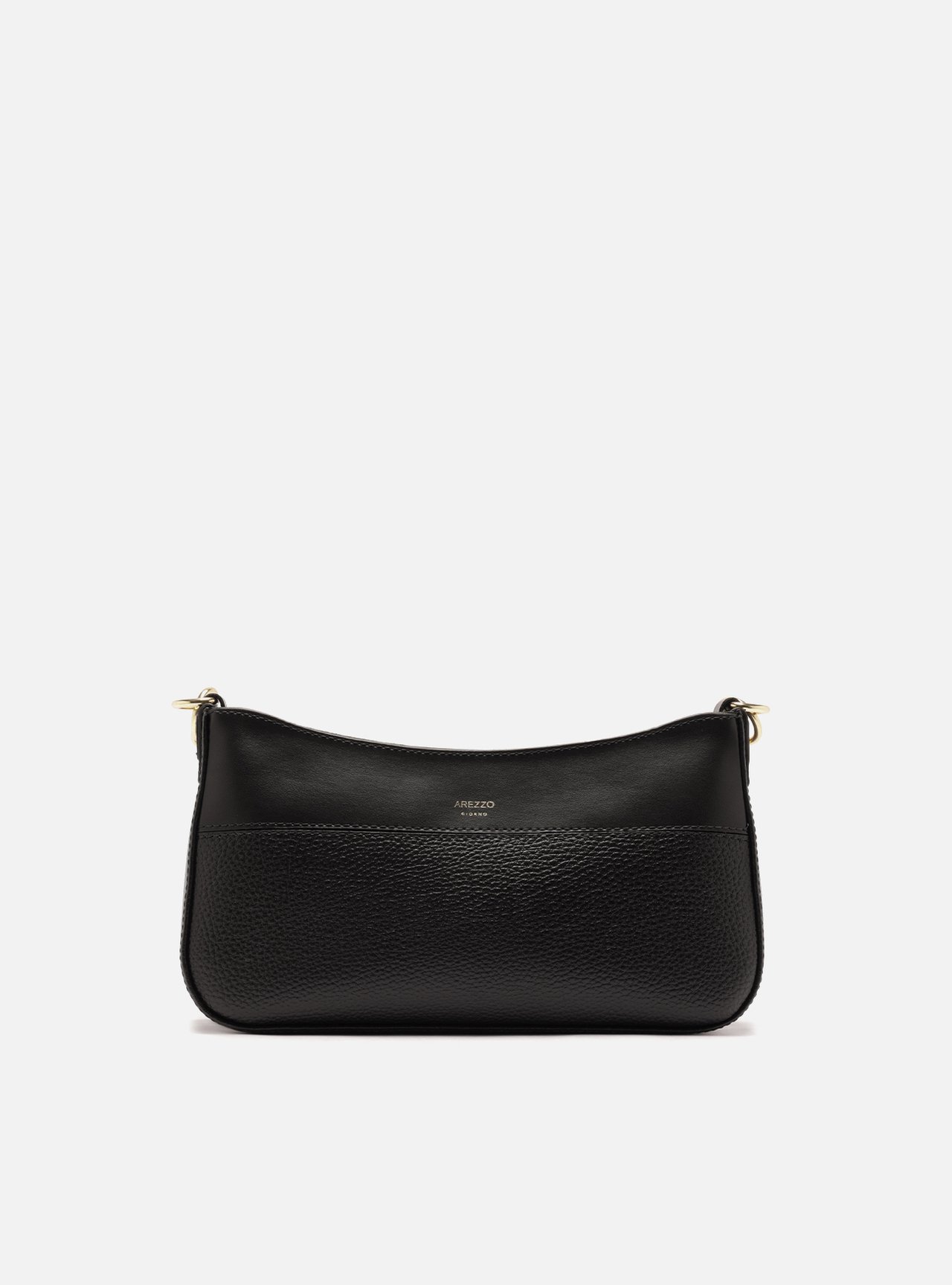 Bolsa Shoulder Preta Texturizada Média — foto 1
