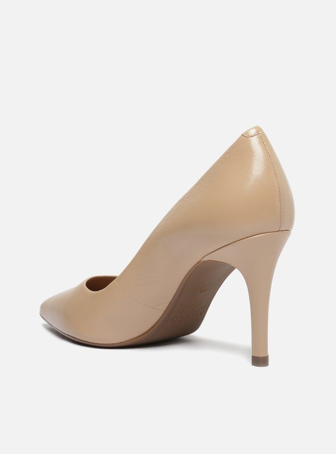 Scarpin Couro Nude Bico Fino