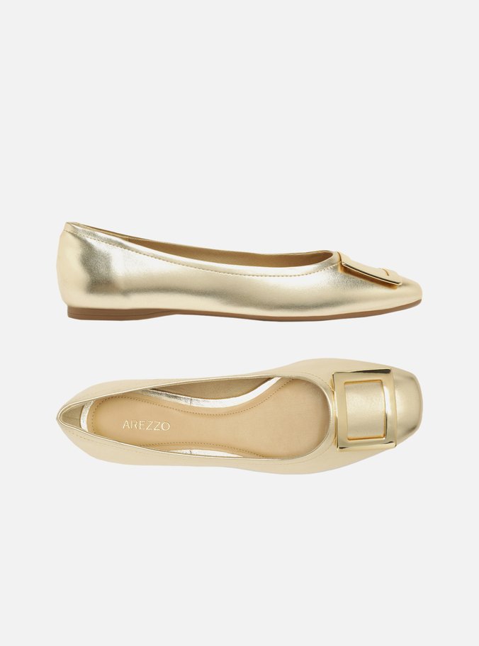 Sapatilha Dourada Fivela