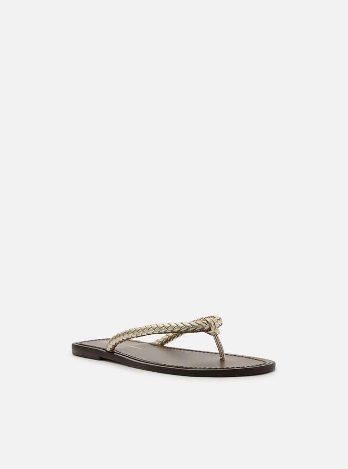 Rasteira Dourada Flip Flop Lenny Niemeyer