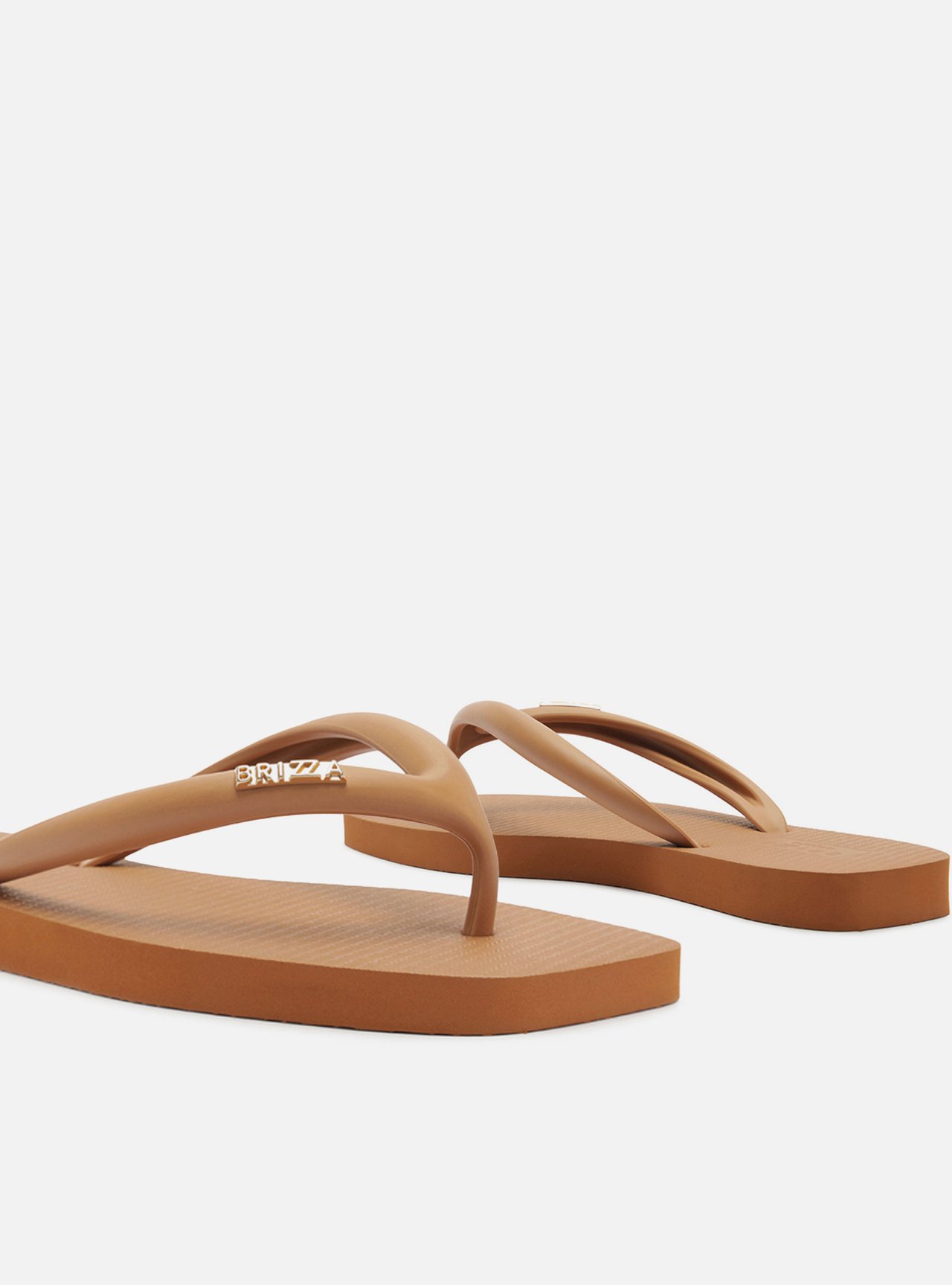 Chinelo de Dedo Laranja Flatform Metais Brizza — foto 4
