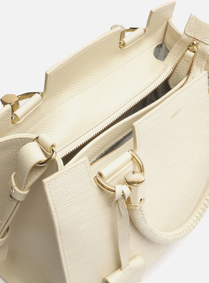 Bolsa Tote Off-White Couro Abraccio Grande