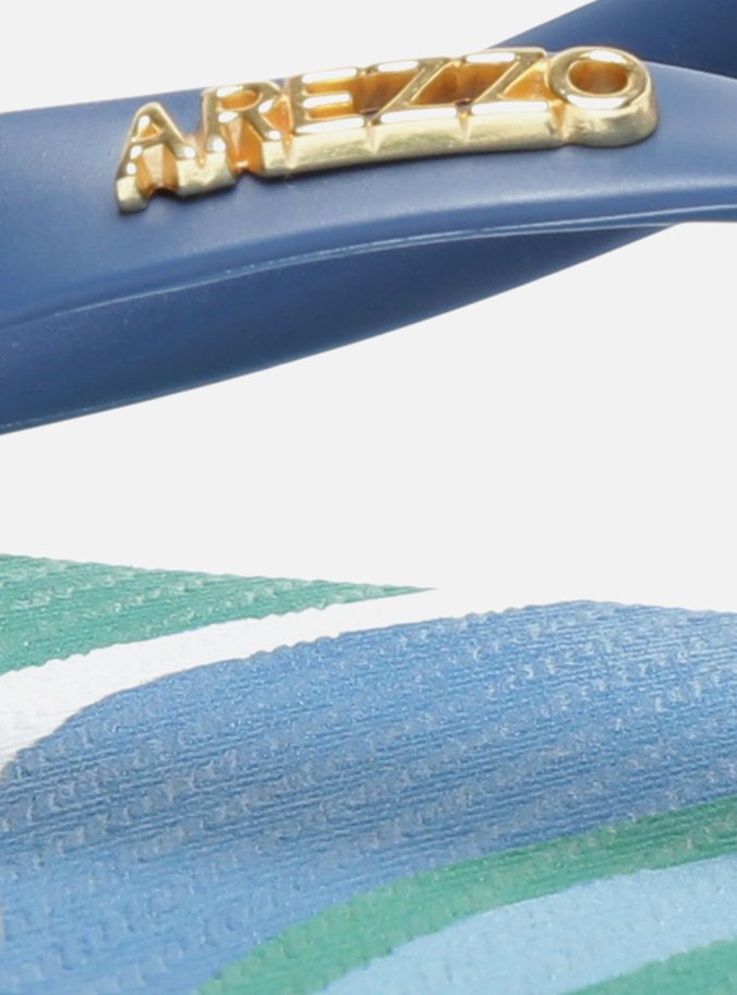 Chinelo de Dedo Estampado Azul Brizza