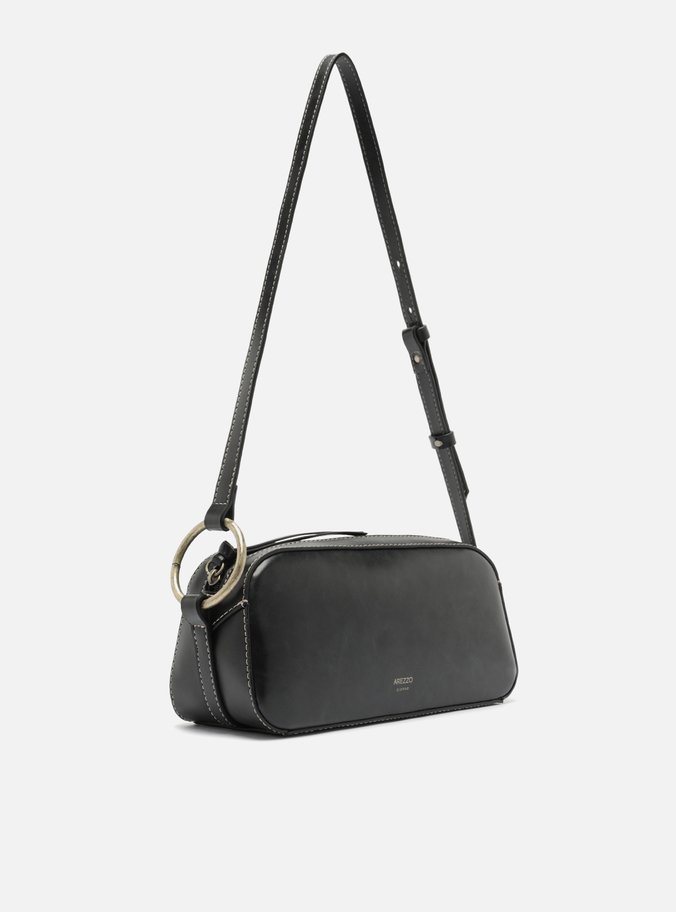 Bolsa Baguete Tiracolo Preta Pequena