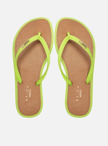 Chinelo de Dedo Tiras Verde Palmilha