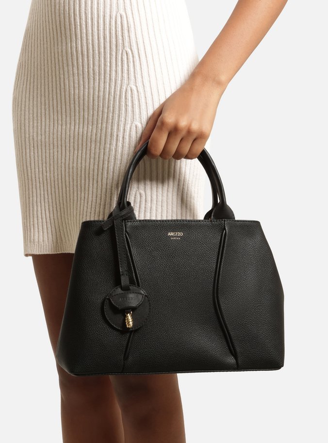 Bolsa Tote Preta Média Metais