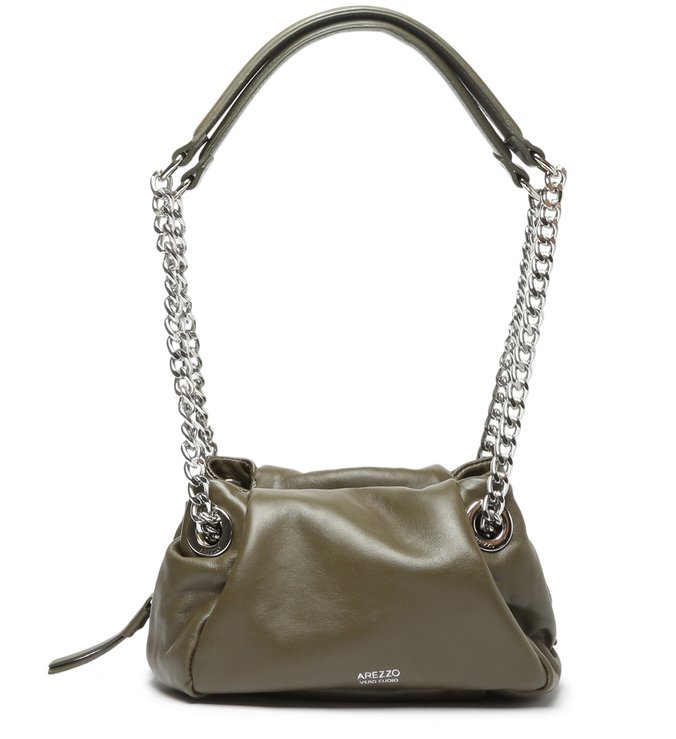 Bolsa Tiracolo Verde Pantano Couro Clara Pequena
