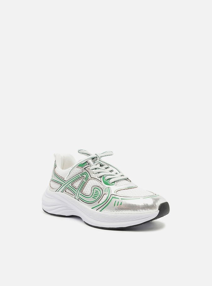 Tênis Branco Amarração Esporte Verde