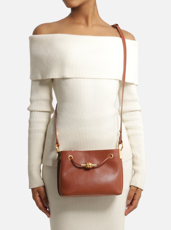 Bolsa Tiracolo Marrom Couro Helena Pequena