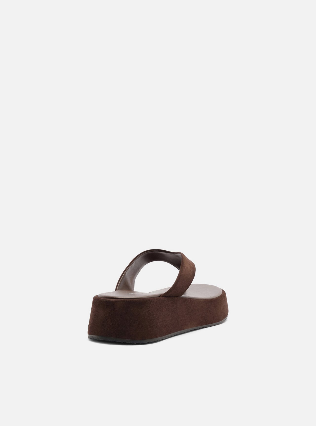Sandália Marrom Acamurçada Flatform Flip Flop TIG — foto 3
