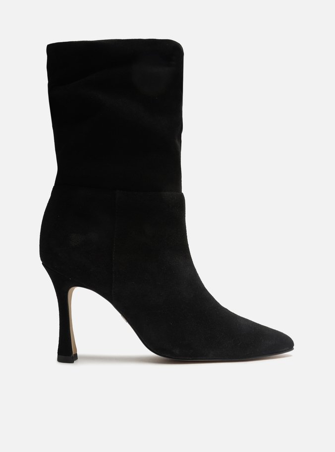 Bota Preta Acamurçada Cano Médio Slouchy