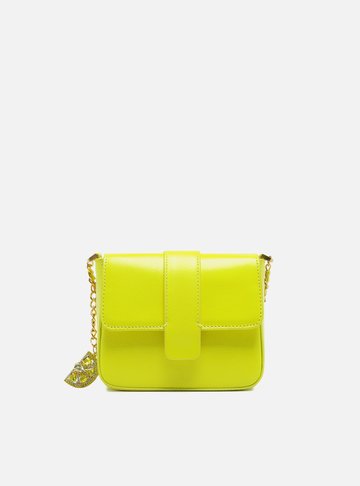 Bolsa Tiracolo Amarela Couro Limoncello Pequena