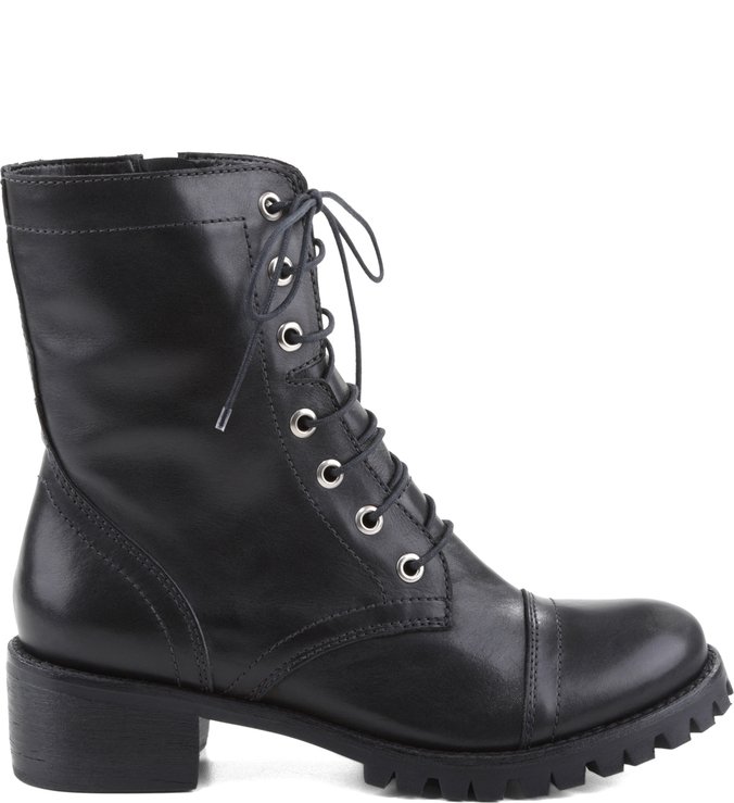 Coturno Couro Preto