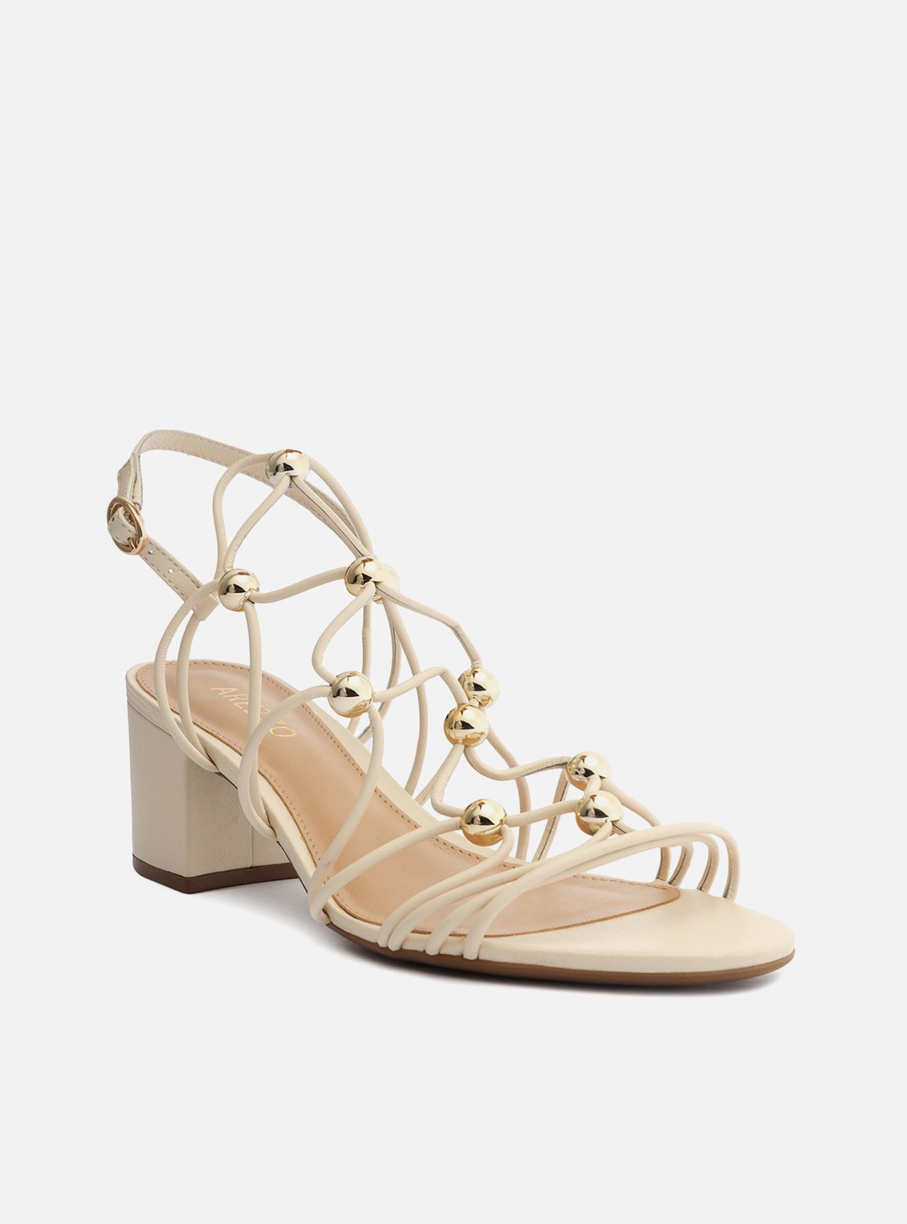 Sandália Off-White Bloco Tiras Esferas — foto 4
