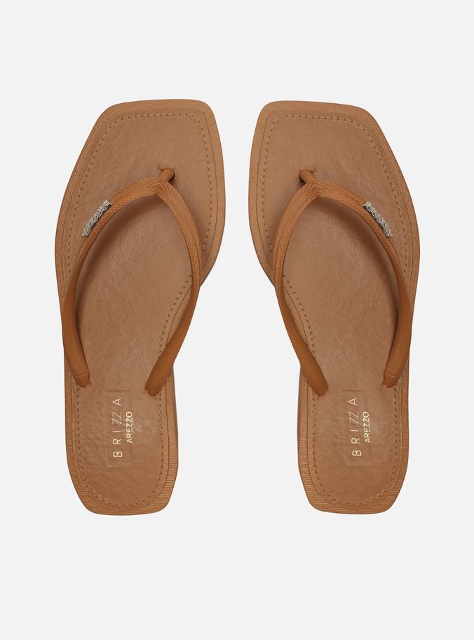 Chinelo de Dedo Marrom Recouro Square Brizza