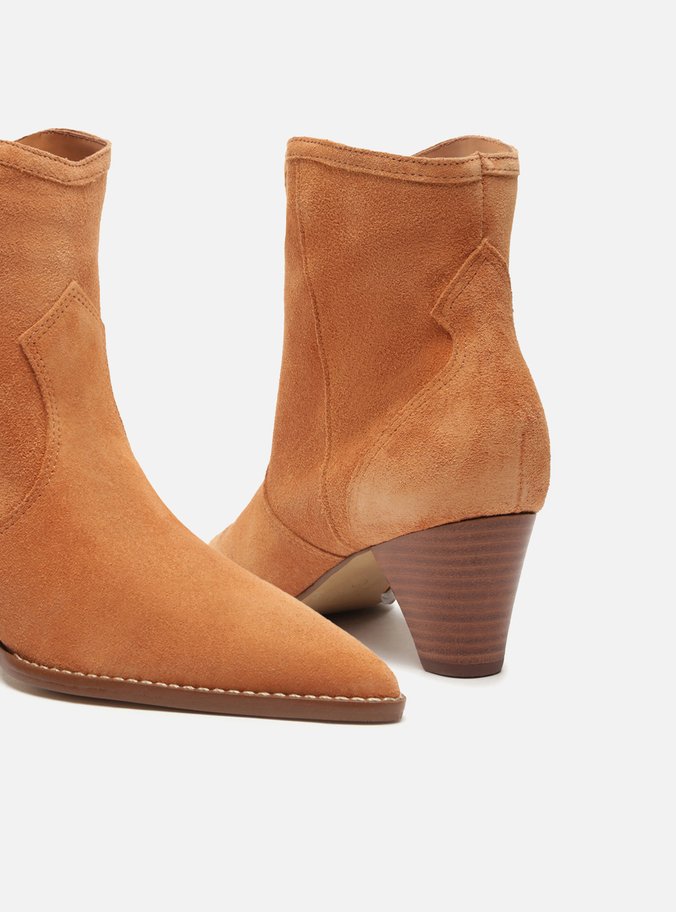 Bota Marrom Camurcina Cano Curto Western