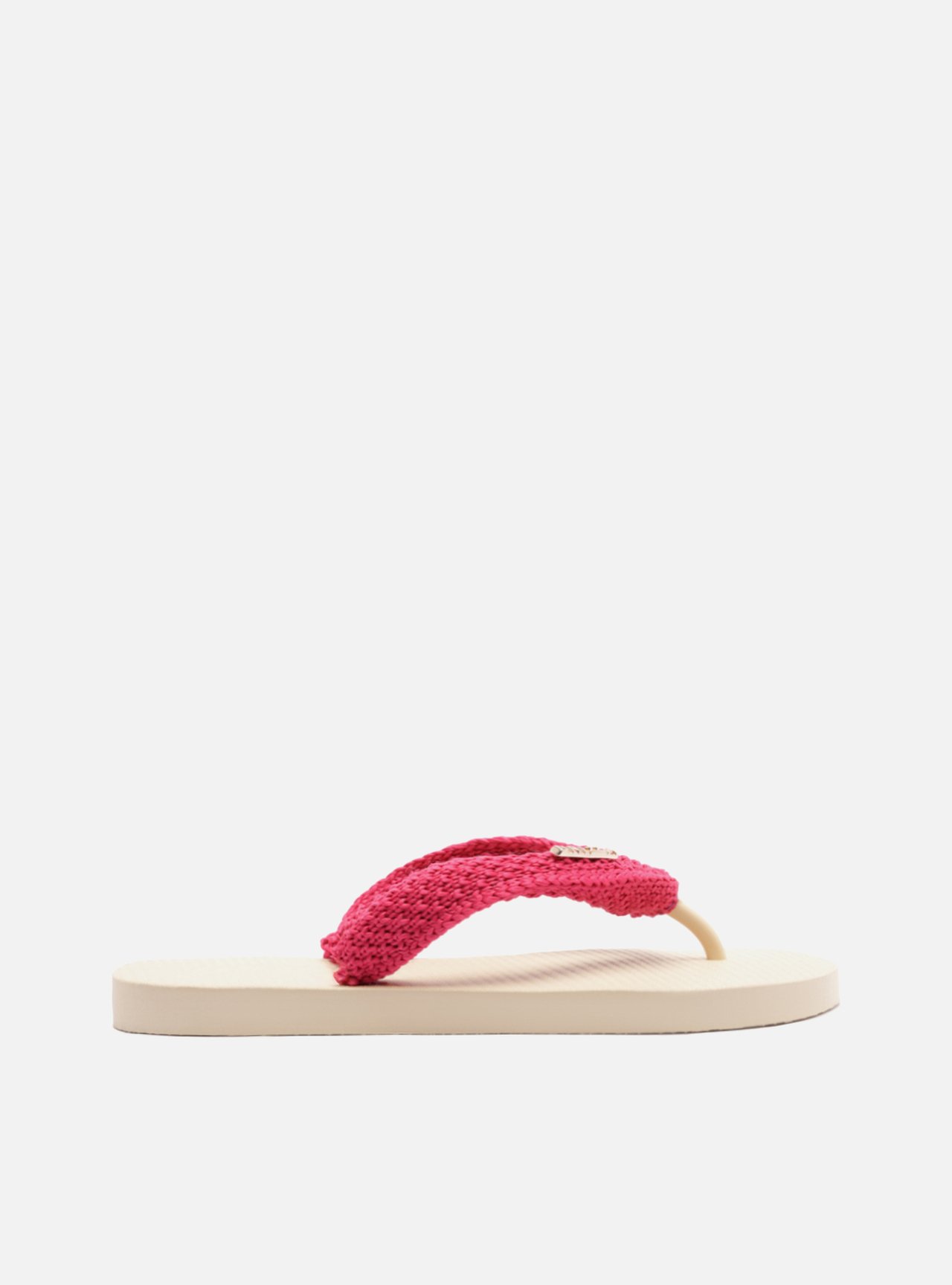 Chinelo de Dedo Rosa Essential Tiras Crochê — foto 3