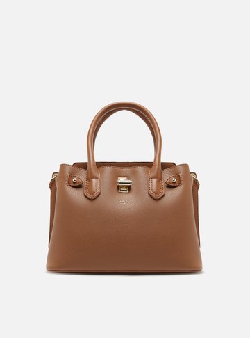 Bolsa Tote Marrom Média Encaixe Metal