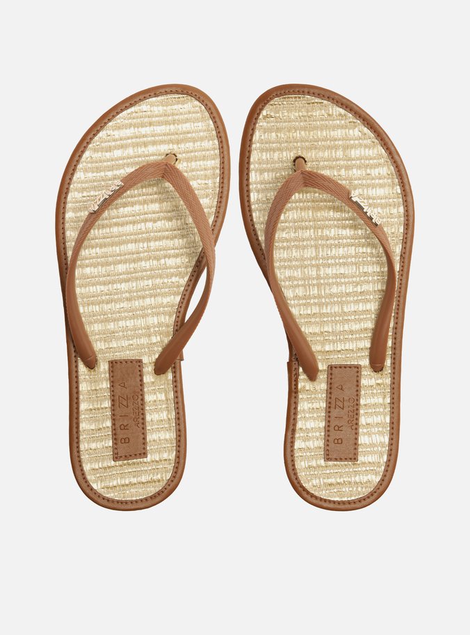Chinelo de Dedo Marrom Palha Essential Brizza