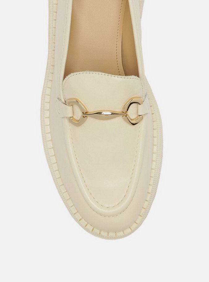 Mocassim Off-White Couro Tratorado Bridão