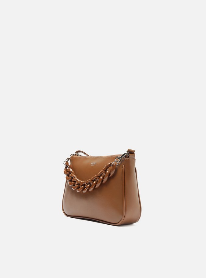 Bolsa Tiracolo Marrom Caramel Iara Pequena