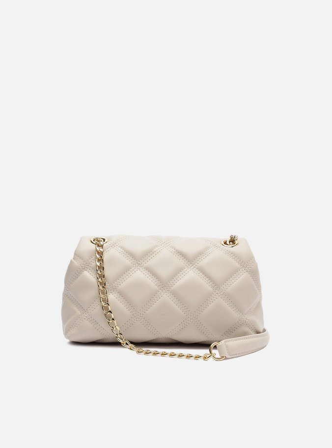 Bolsa Tiracolo Branca Matelassê Pequena Corrente