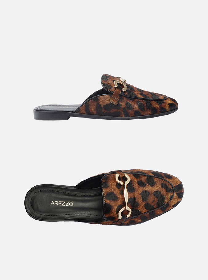 Mule Animal Print Bridão Metálico Básica
