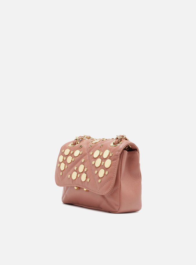 Bolsa Tiracolo Rosa Couro Mizz Pequena