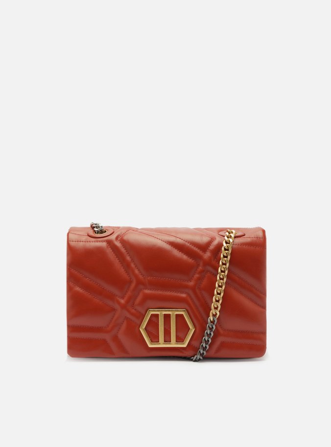Bolsa Tiracolo Laranja Couro Emma Grande