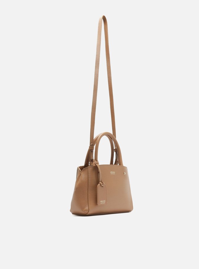 Bolsa Tote Marrom Couro Bella Pequena