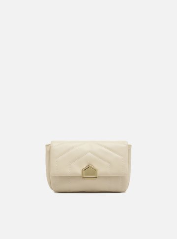 Bolsa Off-White Tiracolo Média Matelassê