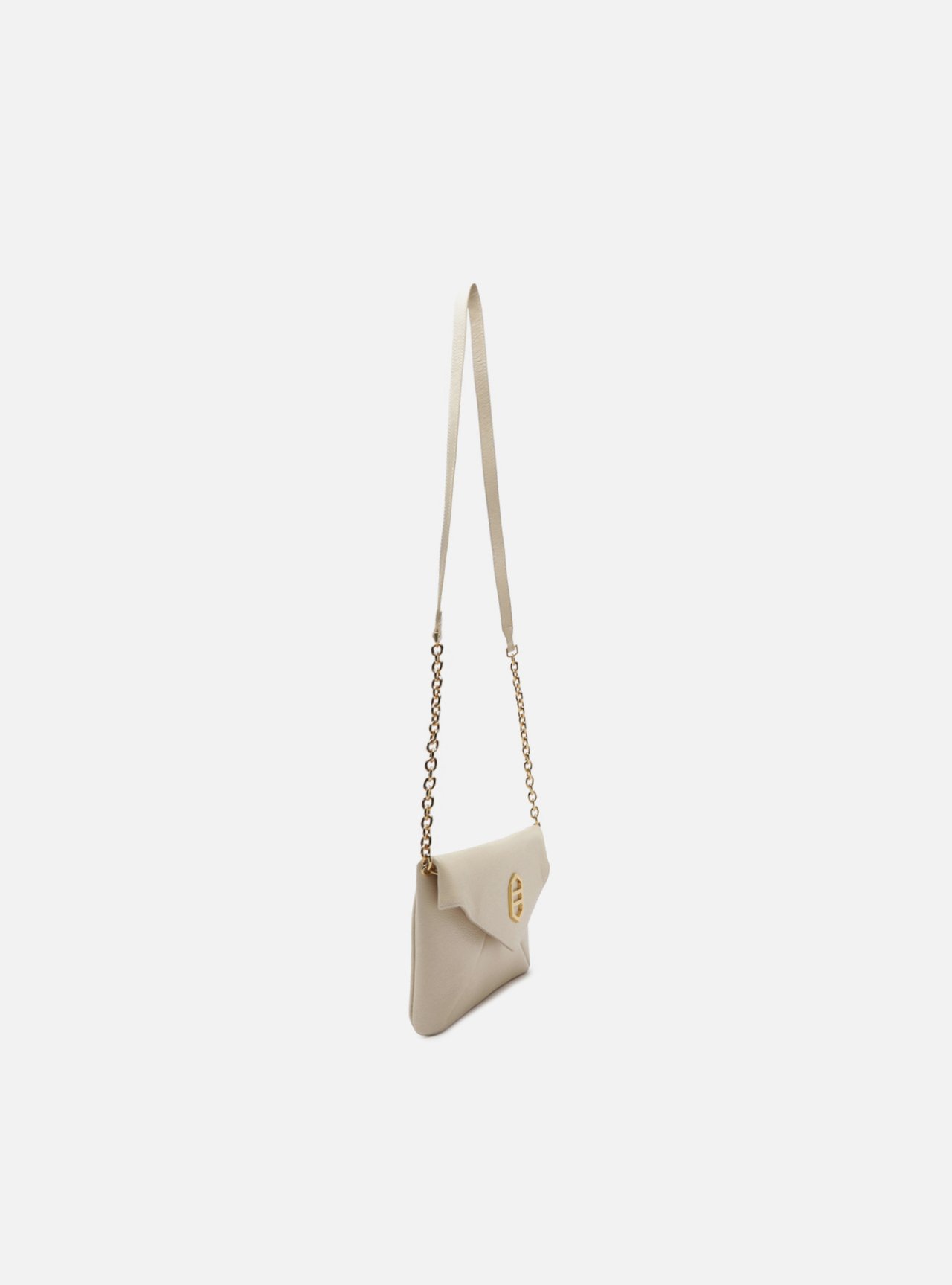 Bolsa Tiracolo Branca Couro Pequena Corrente — foto 5
