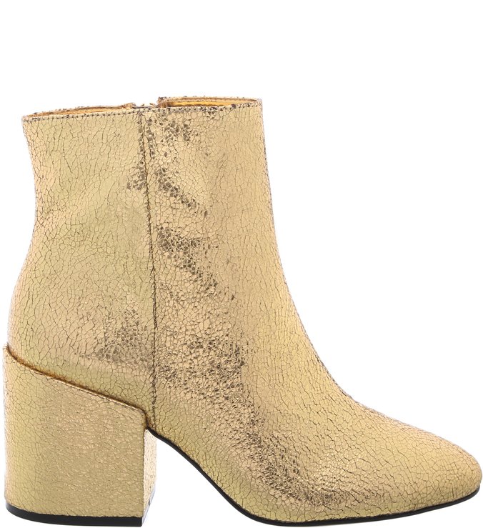 Bota Cano Curto Vintage Gold Metalizada