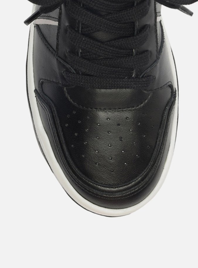 Tênis Preto Bico Redondo Amarração Urban